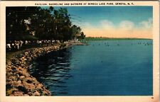 Geneva NY-New York, Seneca Lake Park, Vintage Postcard picture