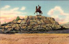Post Card Buffalo Bill Monument Cody Wyoming Linen 1930-1959 picture