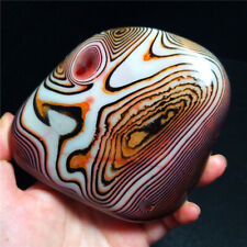 TOP 365G Natural Polished Silk Banded Lace Agate Crystal Stone Madagascar ZZ131 picture
