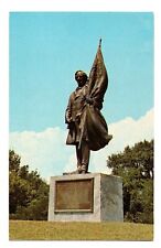 Vtg Mirro-Krome Jefferson Davis Statue Vicksburg National Military Park Postcard picture