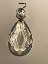 1 Antique Vintage Crystal Chandelier Lamp Tear Drop Prisms & Octagonal Bead picture