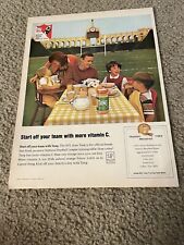 Vintage 1966 TANG OFFICIAL BREAKFAST DRINK OF NFL PRINT AD 1960s picture