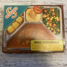 Vintage Swanson Swiss Steak Dinner with Apple Cake cobbler packaging empty box picture