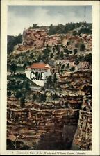 Entrance Cave of the Winds & Williams Canon Colorado ~ embossed postcard picture