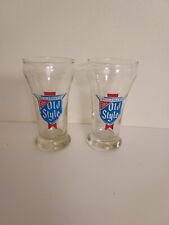 Heileman's Old Style Pure Genuine Vintage 1970's A.C.L. Sham Beer Glasses 5-1/4