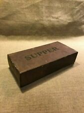 WWII US Army Marine Corps K-Ration waxed Supper box  picture