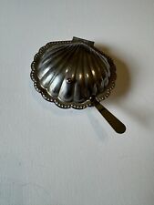 Vintage Silver Shell Kitchen Butter Serving Dish picture