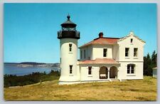 THREE Postcards Historic Lighthouse Three Washington State Locations W12 picture