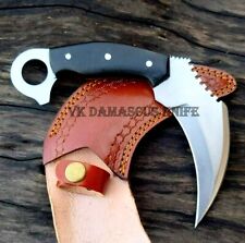 CUSTOM HANDMADE D2 TACTICAL KARAMBIT KNIFE WITH SHEATH VK5003 picture
