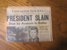 Lancaster New Era November 22, 1963 Newspaper President Slain JF Kennedy picture