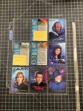 Set Of 8 Star Trek The Next Generation Trading Cards Five Of Them Autographed picture
