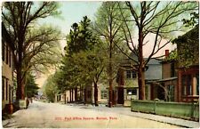 MARION, MA - Post Office Square Street View, Houses, Massachusetts Postcard 1908 picture