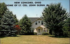 John Glenn Home New Concord Ohio ~ 1950-60s vintage postcard picture