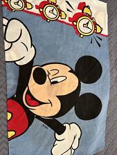 VTG Disney Mickey Mouse Standard Pillow Case Two Side Mickey Sleeping ZZZ Blue picture