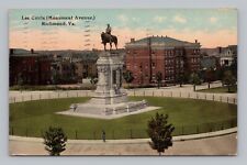 Postcard Lee Circle Monument Avenue Richmond Virginia C1912 picture
