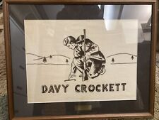 Davy Crockett Disneyland 1955 Flag opening day extremely rare framed picture