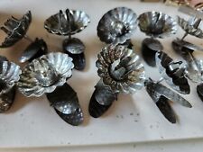 Vintage Set of 10 Silver Tone Pine Cone Candle Holder Xmas Tree Clips-W Germany picture