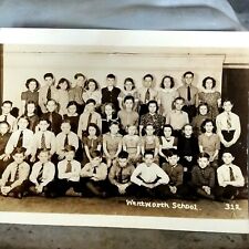 Vtg Photo Wentworth Grade School Class Group Pose Antique 30s 40s Elementary Pic picture