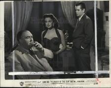 1953 Press Photo Francis Sullivan, Patricia Medina & Glenn Ford in movie scene picture