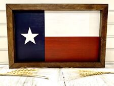 Distressed Wooden Framed Texas Flag picture