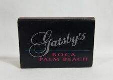 Vintage Gatsby's Bar Restaurant Matchbox Boca Raton Palm Beach FL Advertising picture
