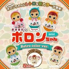 Okiagari Poron-chan Mini Retro Color Ver. All 5 Types Roly-poly Toy Capsule Toy picture