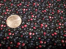 Vintage VIP Cranston Black Calico Tiny Pink & Gray Floral Cotton Quilt Fabric picture