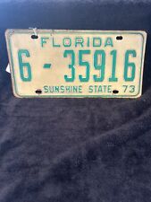 Vintage  1973  FLORIDA  SUNSHINE STATE License Plate picture