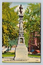 Carbondale PA-Pennsylvania, Civil War Monument, Antique Vintage Postcard picture
