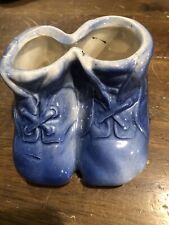Vintage Art Pottery Baby Shoes 4 Bootie Planters picture