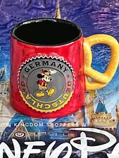 2024 Disney Parks Epcot Germany Mickey Mouse Pretzel Ceramic Coffee Mug New picture
