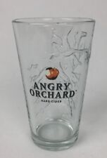 Angry Orchard Hard Cider 16oz. Pint Glass 3D Raised Tree-Nucleated Apple Bottom picture
