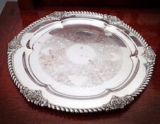 Antique WB Ornate Round Large Serving Tray - Size 16
