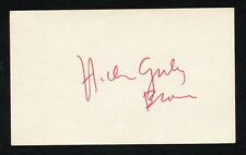 Helen Gurley Brown d2012 signed auto Vintage 3x5 Hollywood Author Sex & the Girl picture