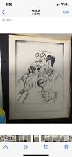 6 LargeMCM  Illustrated Art Original Drawings Signed In Great Condition picture