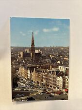 Vintage postcard Brussels Belgium panoramic view of a hotel and town hall... picture