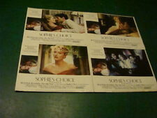 original group of 4 Lobby Cards together: 1982 SOPHIE'S CHOICE  picture