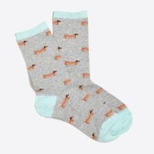 Women's Dachshund Hot Dog Trouser Socks by J Crew picture