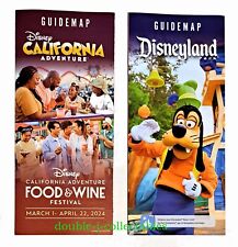 Disneyland & DCA Guide Maps March 2024 Food & Wine Festival Goofy Disney picture
