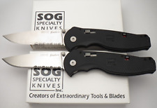 SOG FSA98 FLASH - Lockback Folding Knives - Carbon Fiber Handles - Lot of Two picture