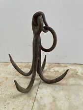 Hand Forged Antique Vintage  Grappling Hook Wrought Iron picture