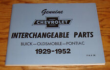 1929 - 1952 Chevrolet Interchangeable Parts Manual Buick Pontiac Oldsmobile picture