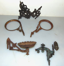 Antique Old Oil Lamp Wall Sconce Bracket Parts picture