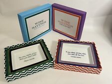 SET of 2 TWO'S COMPANY Wise Sayings Porcelain Tray AWESOME New in Box picture