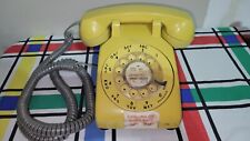 Vintage 1960s 70s Bell Western Electric Yellow Rotary Dial Telephone picture