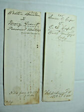 Two 1856 & 1858 Oswego (N.Y.) County or City Mortgage Documents  picture