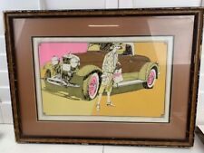 Vintage Art Print Car Framed 71/100 picture