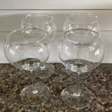 Set Of 4 Vintage 6oz Rounded Wine Glass picture