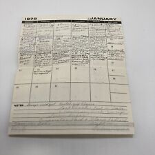 Vintage 1978 Diary Handwritten Daily Diary Calendar Journal 50% filled in picture