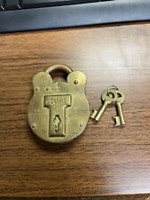 Vintage Squire Old English Solid Brass Lock w/Key Jas. Morgan & Sons Ltd picture